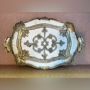 Lovely Vintage mid-century Italian Florentine Gilded Tray